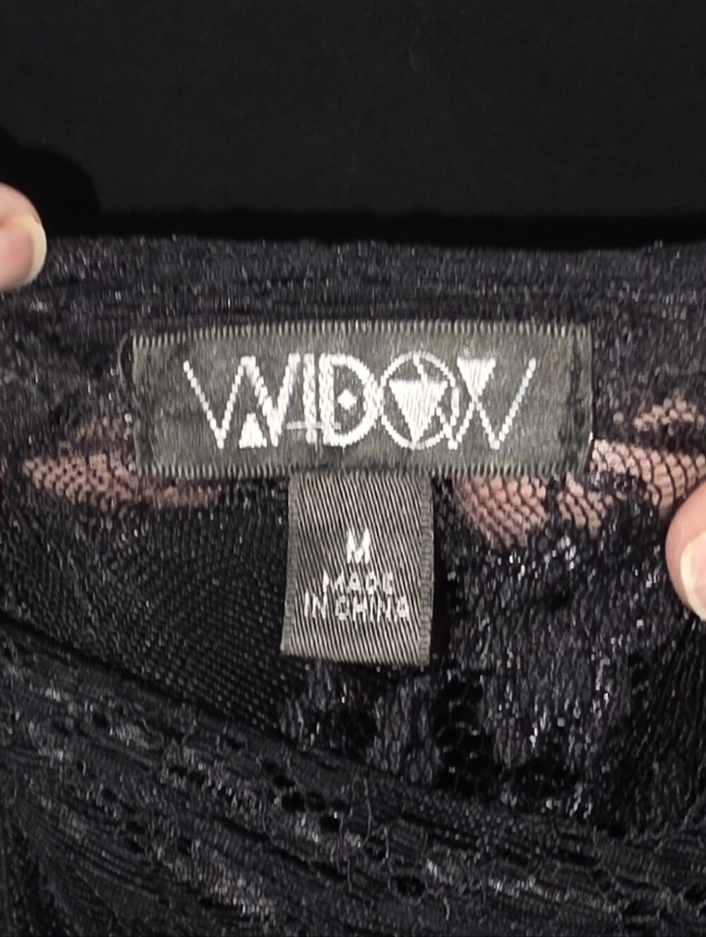 Widow by Dolls Kill Black Lace High Neck Cold Shoulder Hi Low Gothic Dress Sz M - Picture 10 of 11